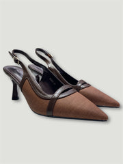 Décolleté misto tessuto J003