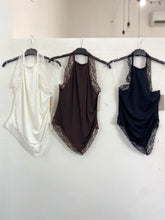 Top pizzo e raso elasticizzato 14244