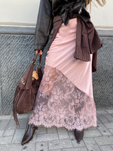 Gonna in raso e pizzo 7250