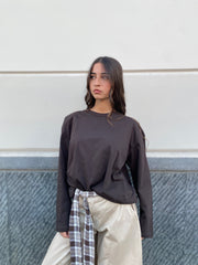 T-shirt manica lunga con spalline 5516