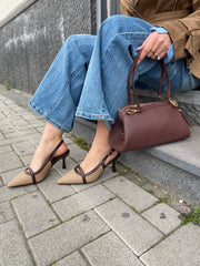 Jeans palazzo sabbiato 25206