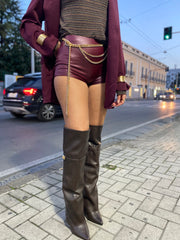 Culotte in ecopelle foderata 125551