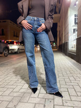 Jeans wide leg sabbiato 8907