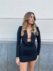 Abito corto scollo profondo 11859