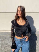 Cardigan con pelliccia eco 2130