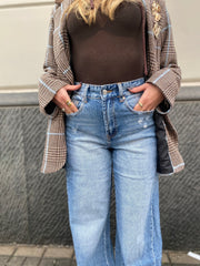 Jeans wideleg sfrangiato 3950