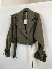 Trench corto con fibbie 10517