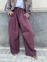 Pantaloni balloon con elastico e laccio 2618