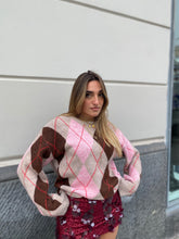 Maglione con rombi 7015