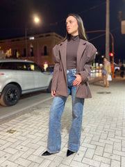 Jeans wide leg sabbiato 8907