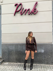 Abito in lycra con drappeggi 27388