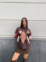 Maglione con rombi 7225