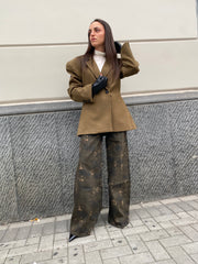 Jeans palazzo camouflage 25179