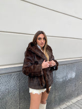 Pelliccia ecofur con cappuccio 0054