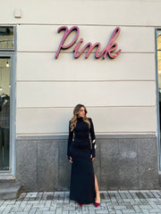 Abito lungo con spalline 10818