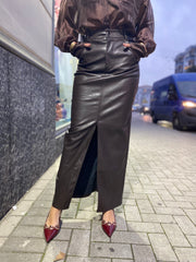 Gonna lunga ecopelle 9150