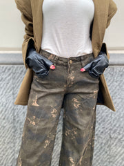 Jeans palazzo camouflage 25179