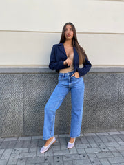 Jeans momfit stone wash 3000-2