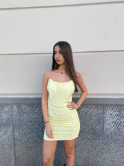 Abito corto con ricami 6507