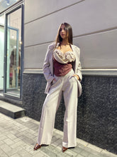 Tailleur Grace con pantalone palazzo e blazer oversize 11088