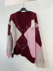 Cardigan con rombi 25853