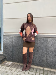 Maglione con rombi 7225