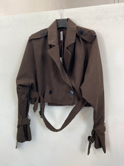 Trench corto con fibbie 10517