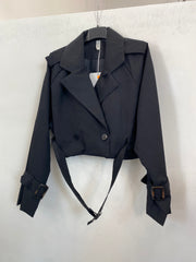 Trench corto con fibbie 10517