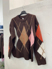 Maglione con rombi 7225