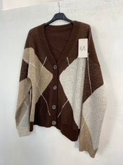 Cardigan con rombi 25853