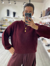 Pull girocollo manica a sbuffo 2412