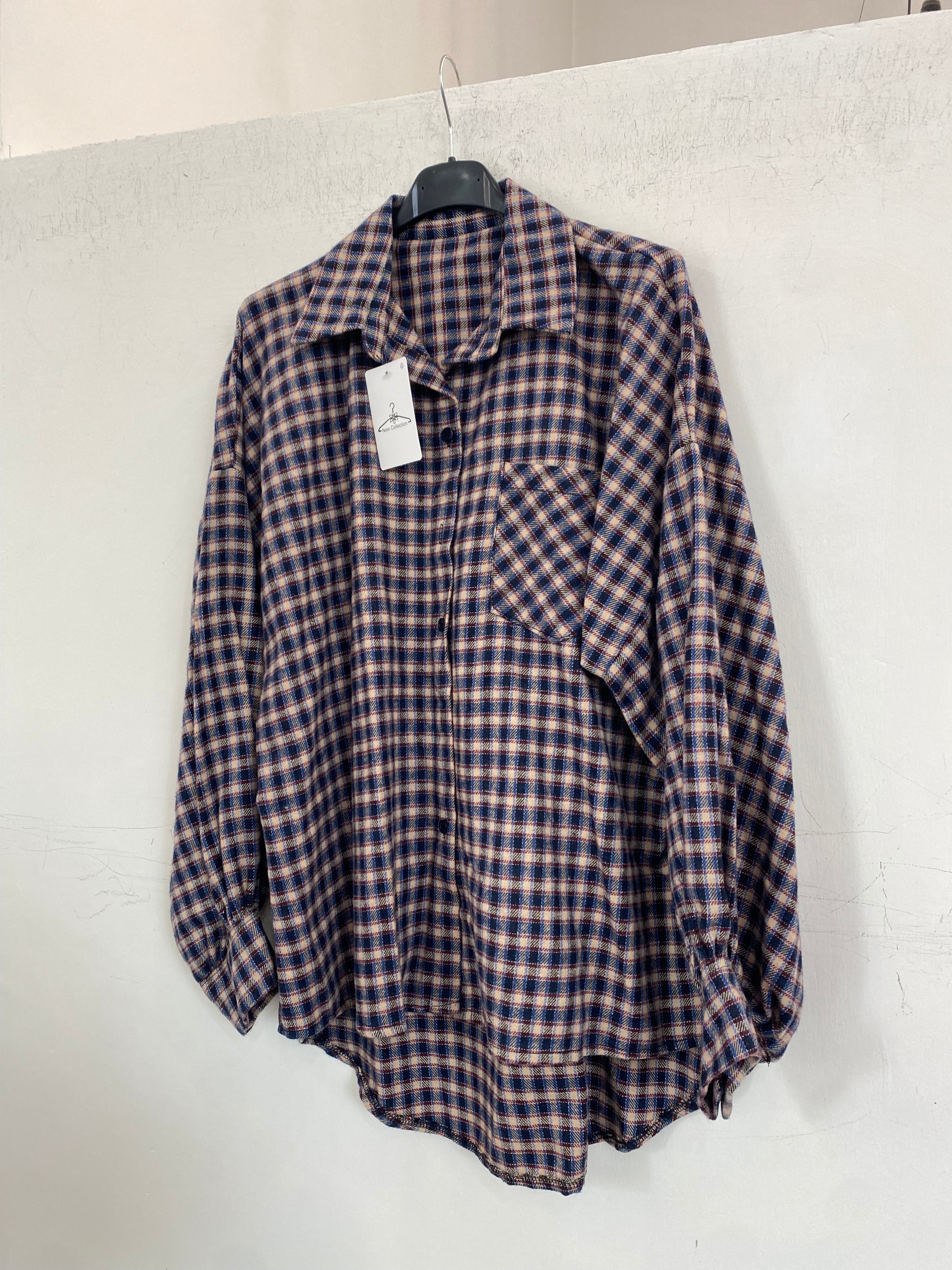Camicia flanella oversize 24616