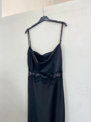 Abito pizzo e raso lungo 321