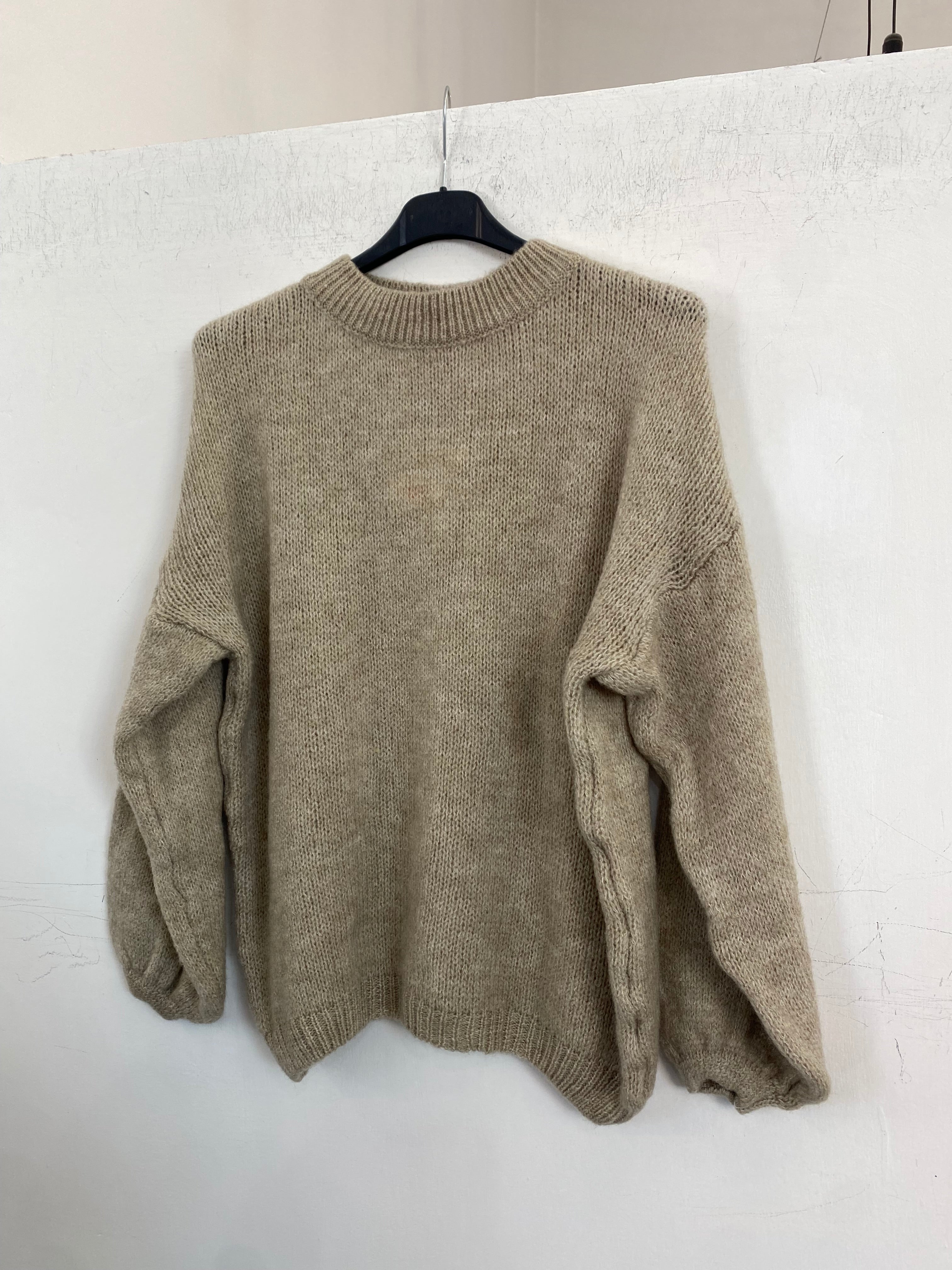 Pull girocollo manica a sbuffo 2412