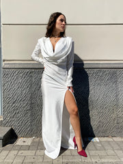 Abito in lycra drappeggiato 19351