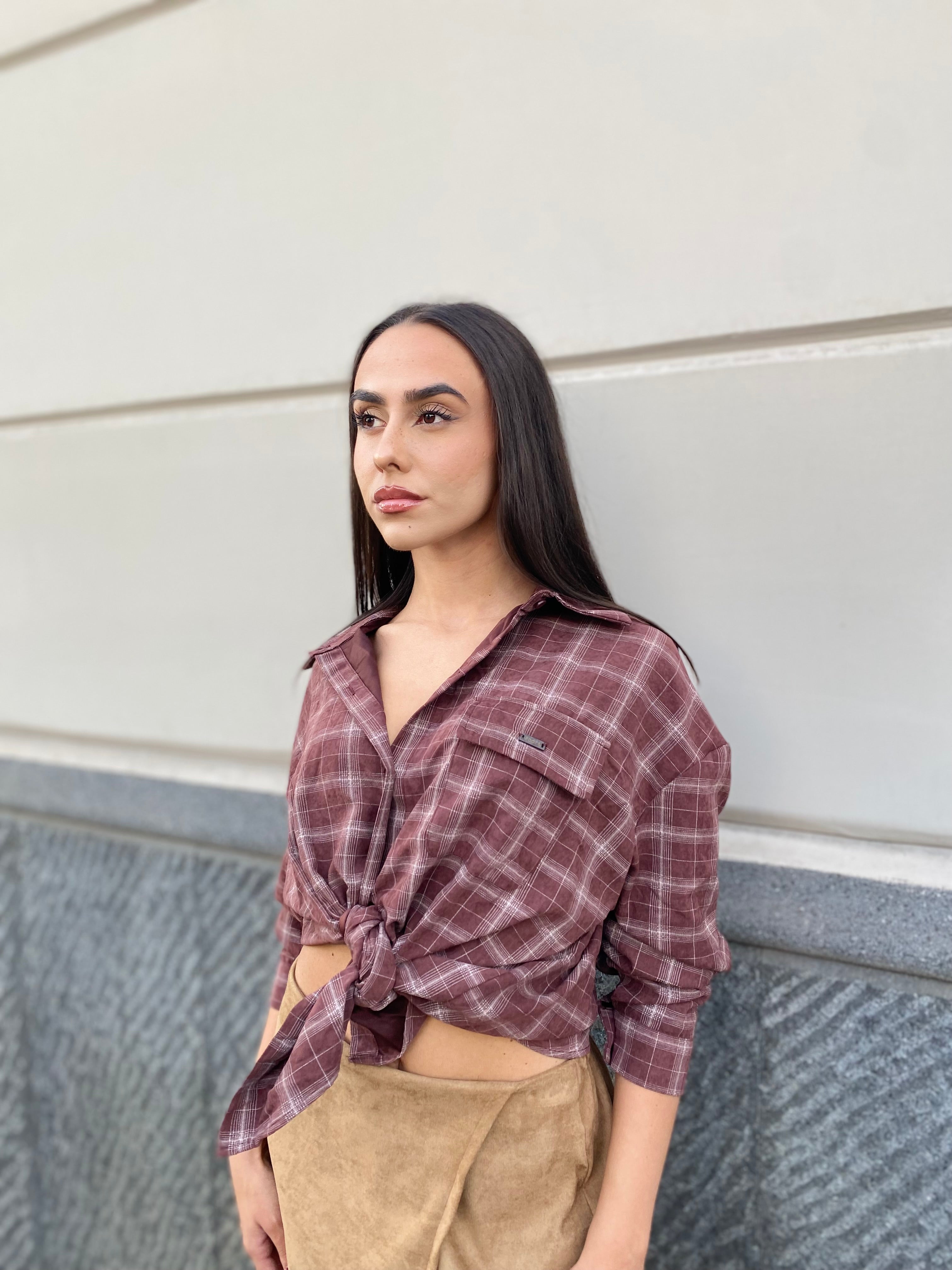 Camicia check oversize 51338