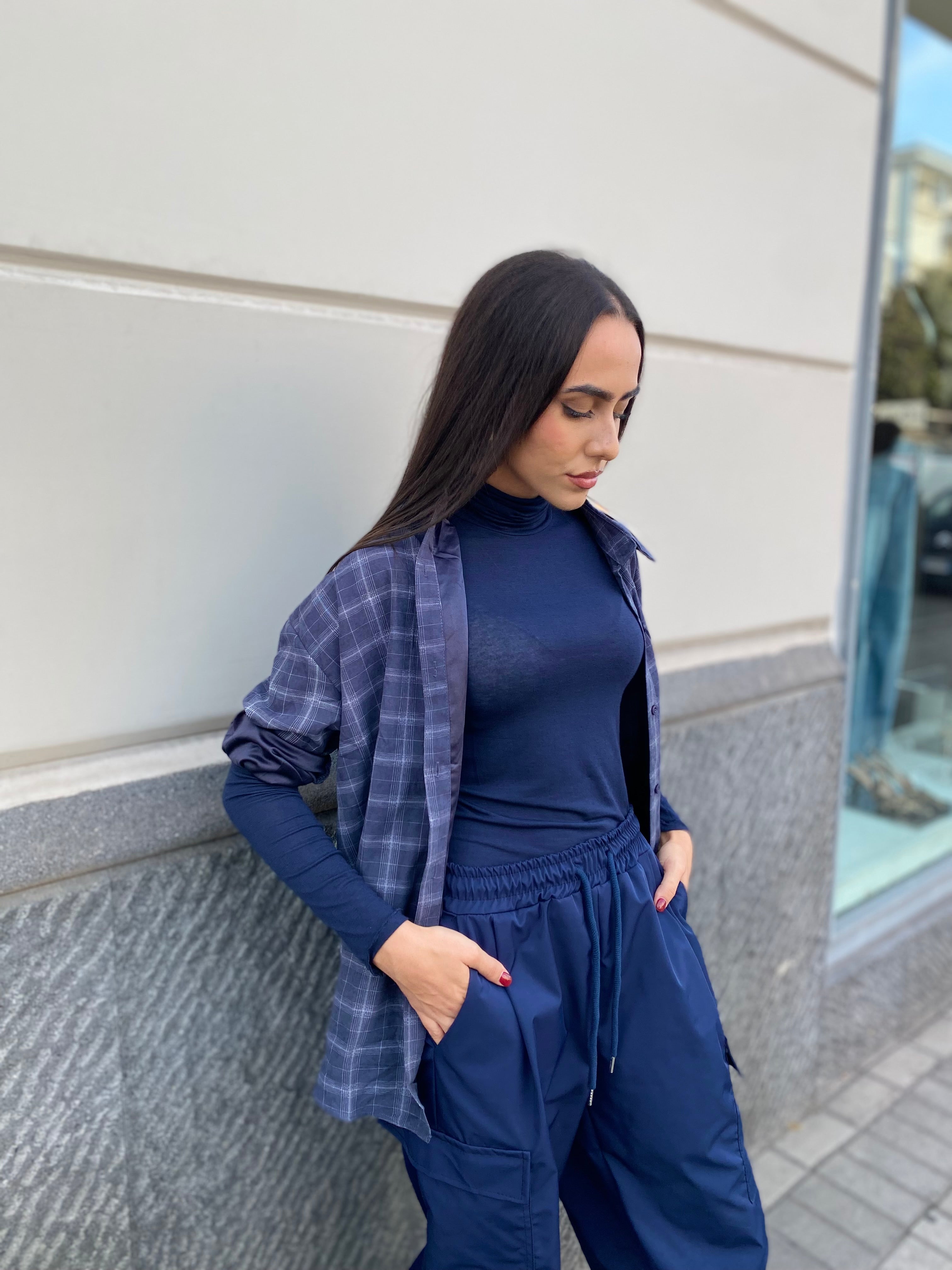 Camicia check oversize 51338