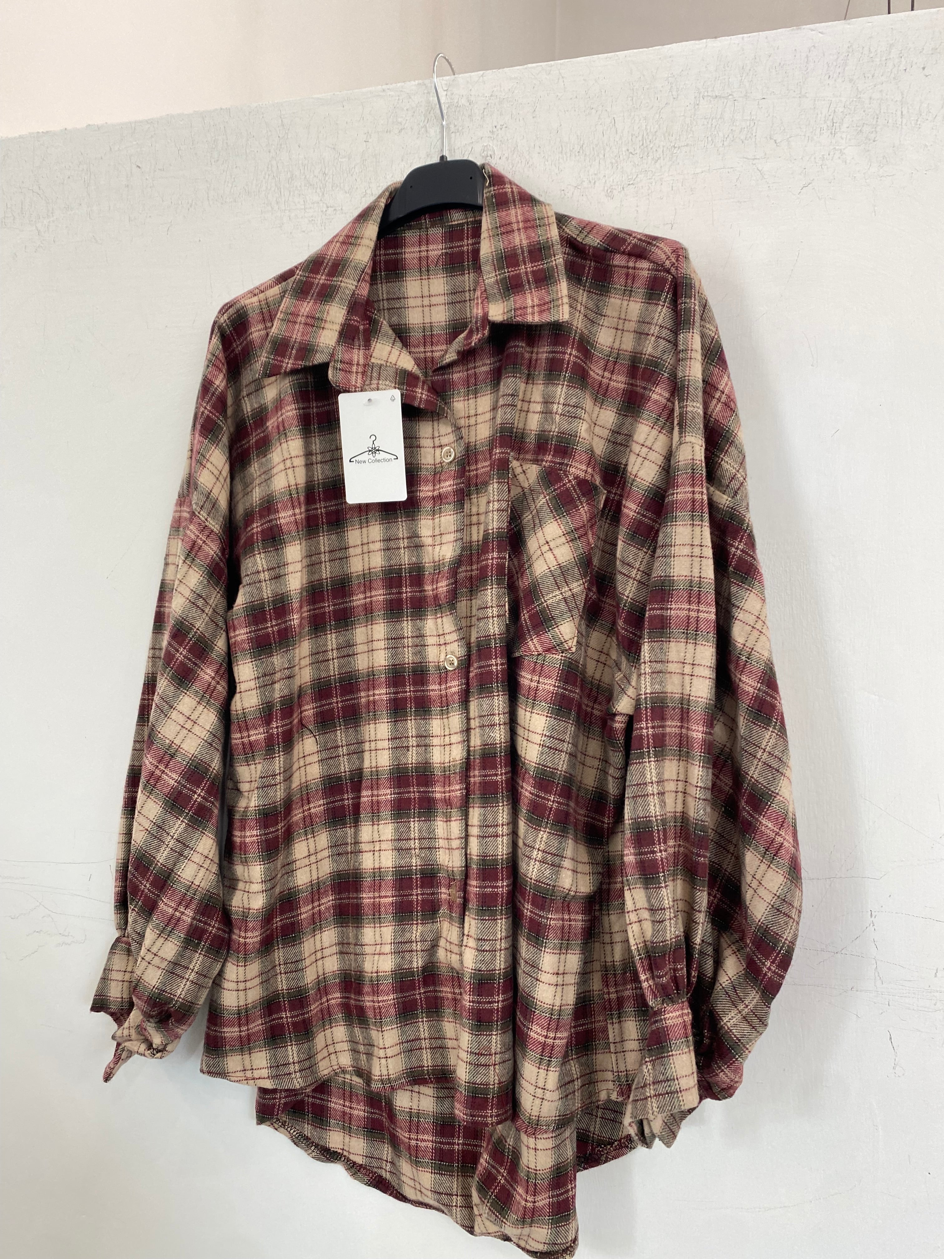Camicia flanella oversize 24616