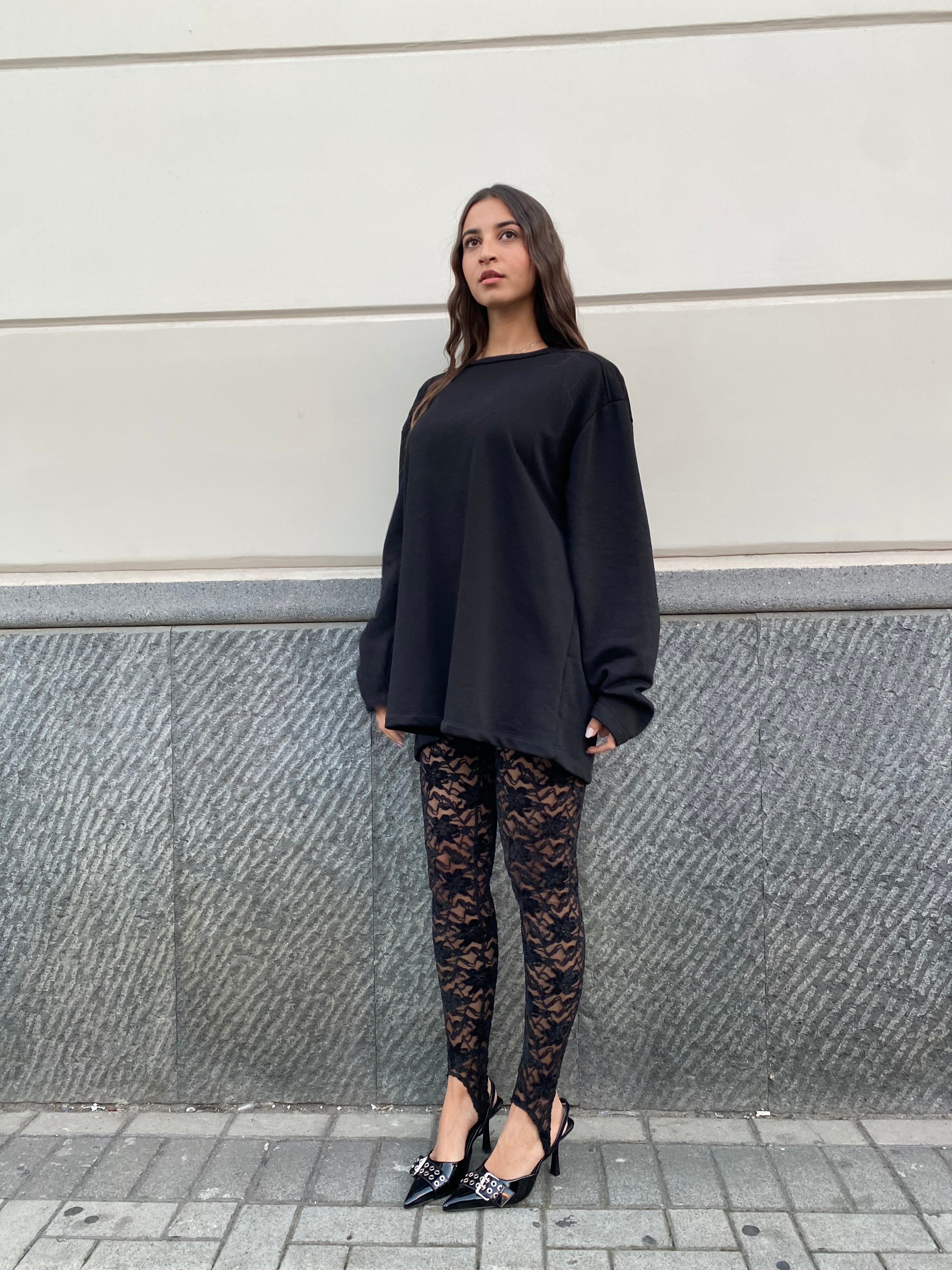 Maxi Felpa oversize con spalline 2642