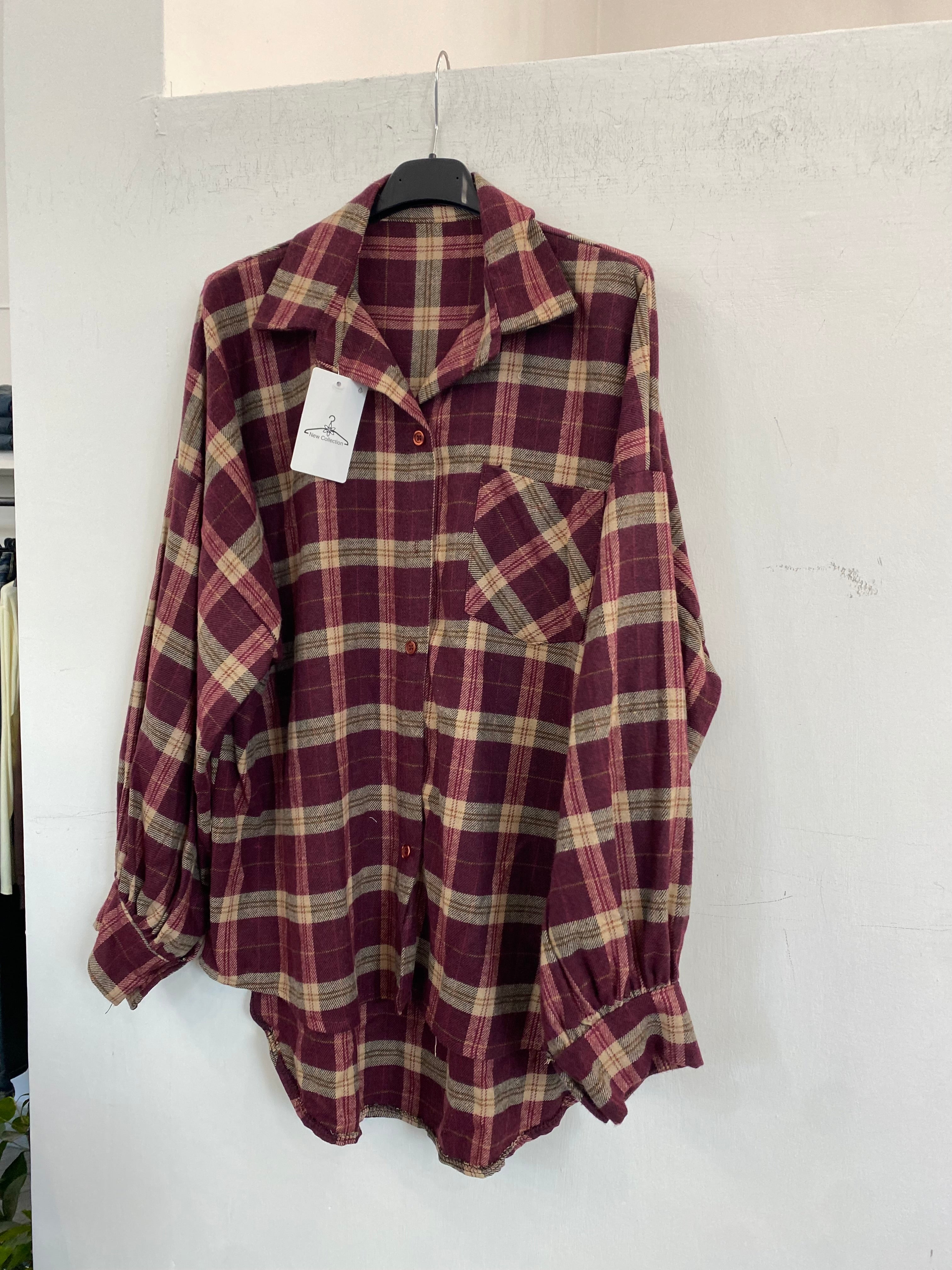 Camicia flanella oversize 24616