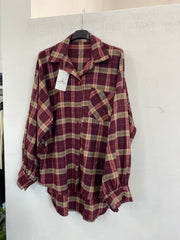 Camicia flanella oversize 24616