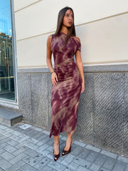 Abito velato drappeggiato 23473