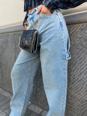 Jeans carpenter sabbiato con brillantini 8827