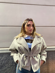 Cappotto corto con cintura 6801