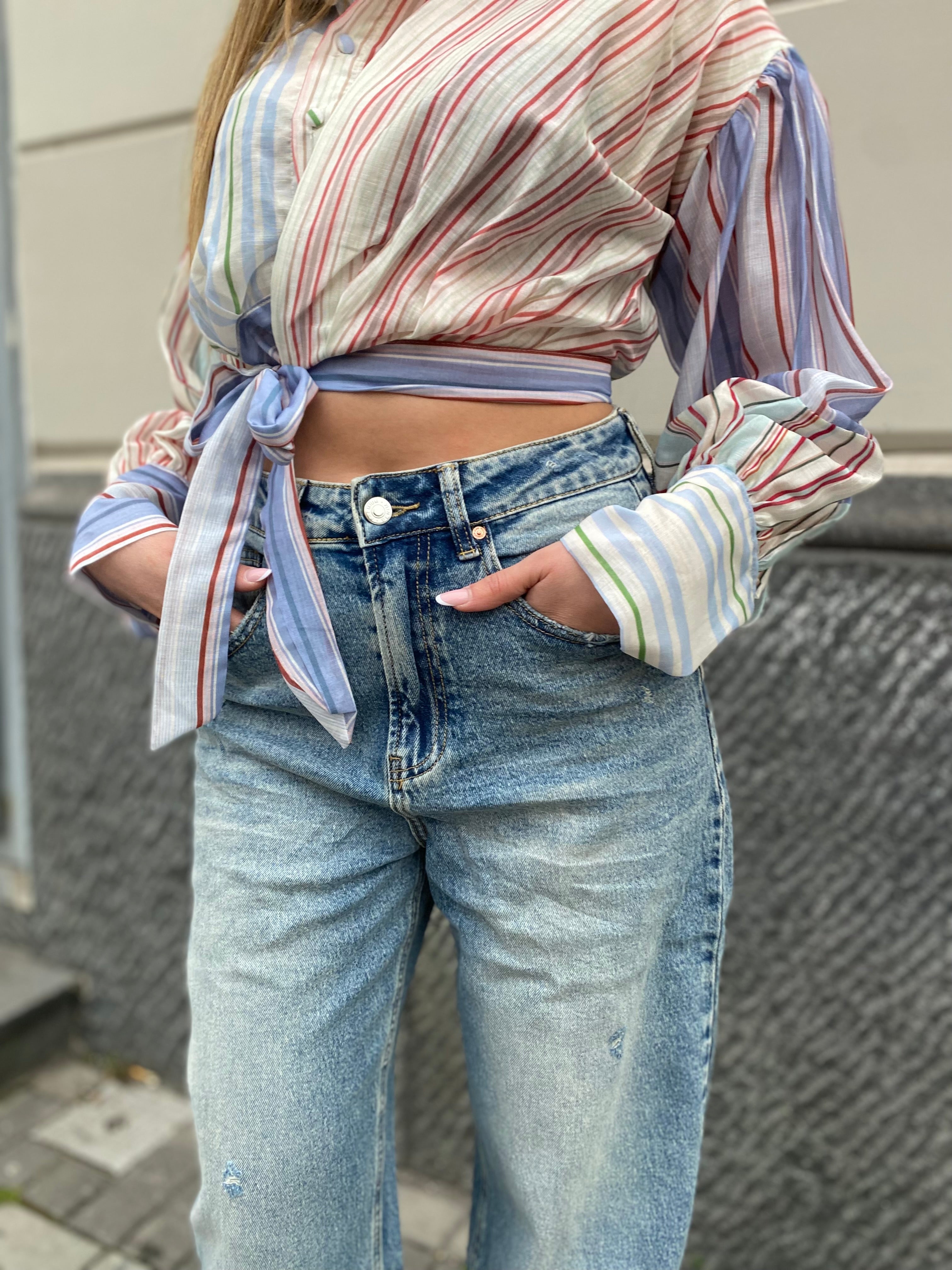 Jeans balloon sabbiato 3923