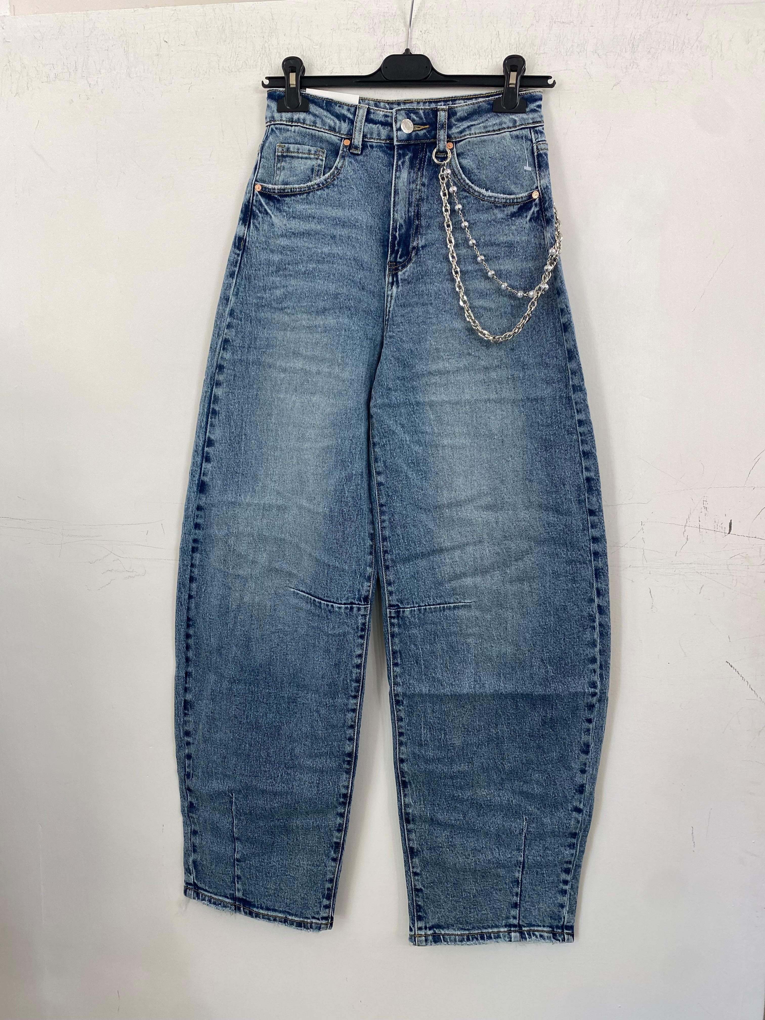 Jeans balloon lavaggio chiaro 5016