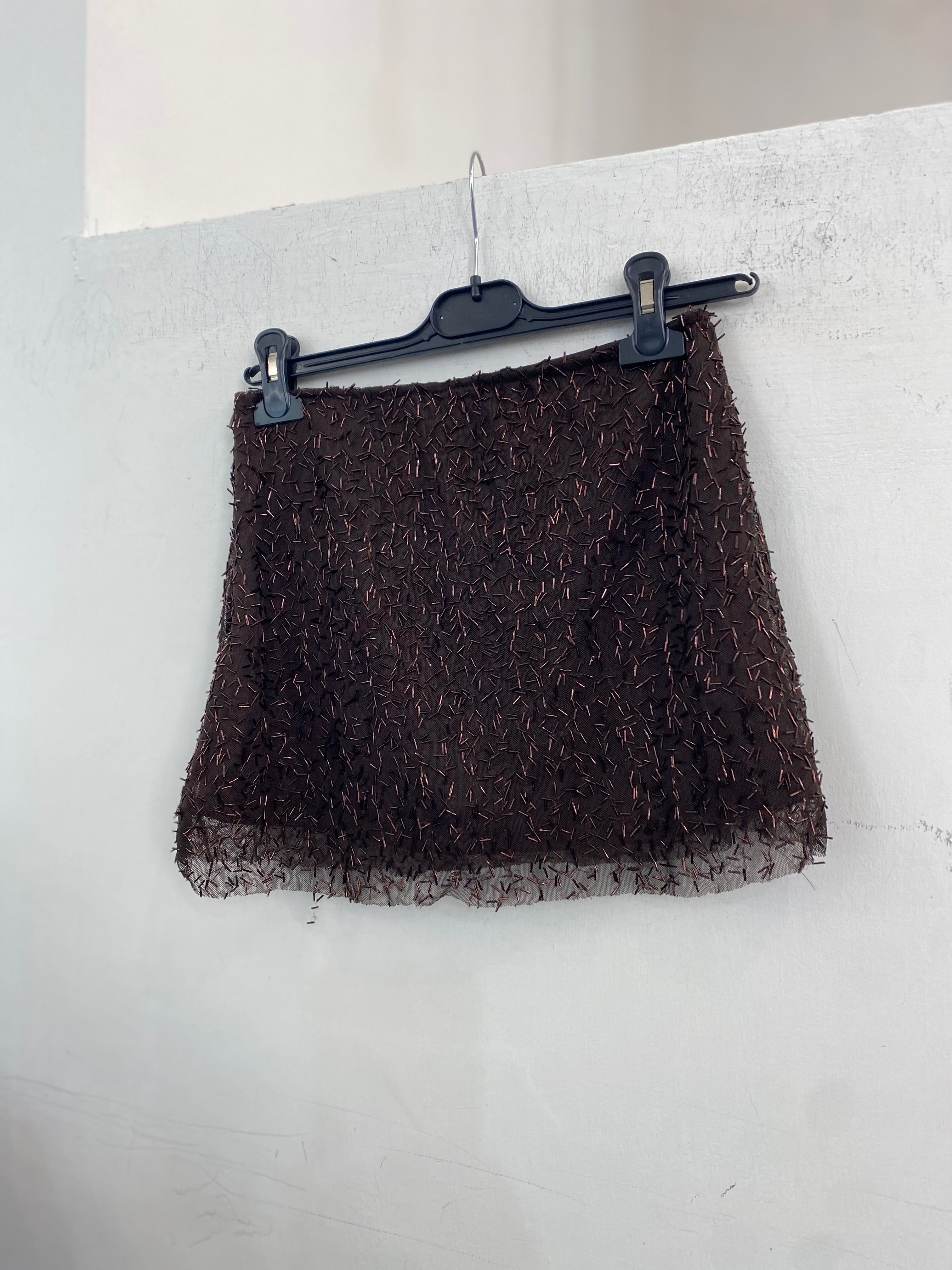 Mini gonna velo e paillettes 5738