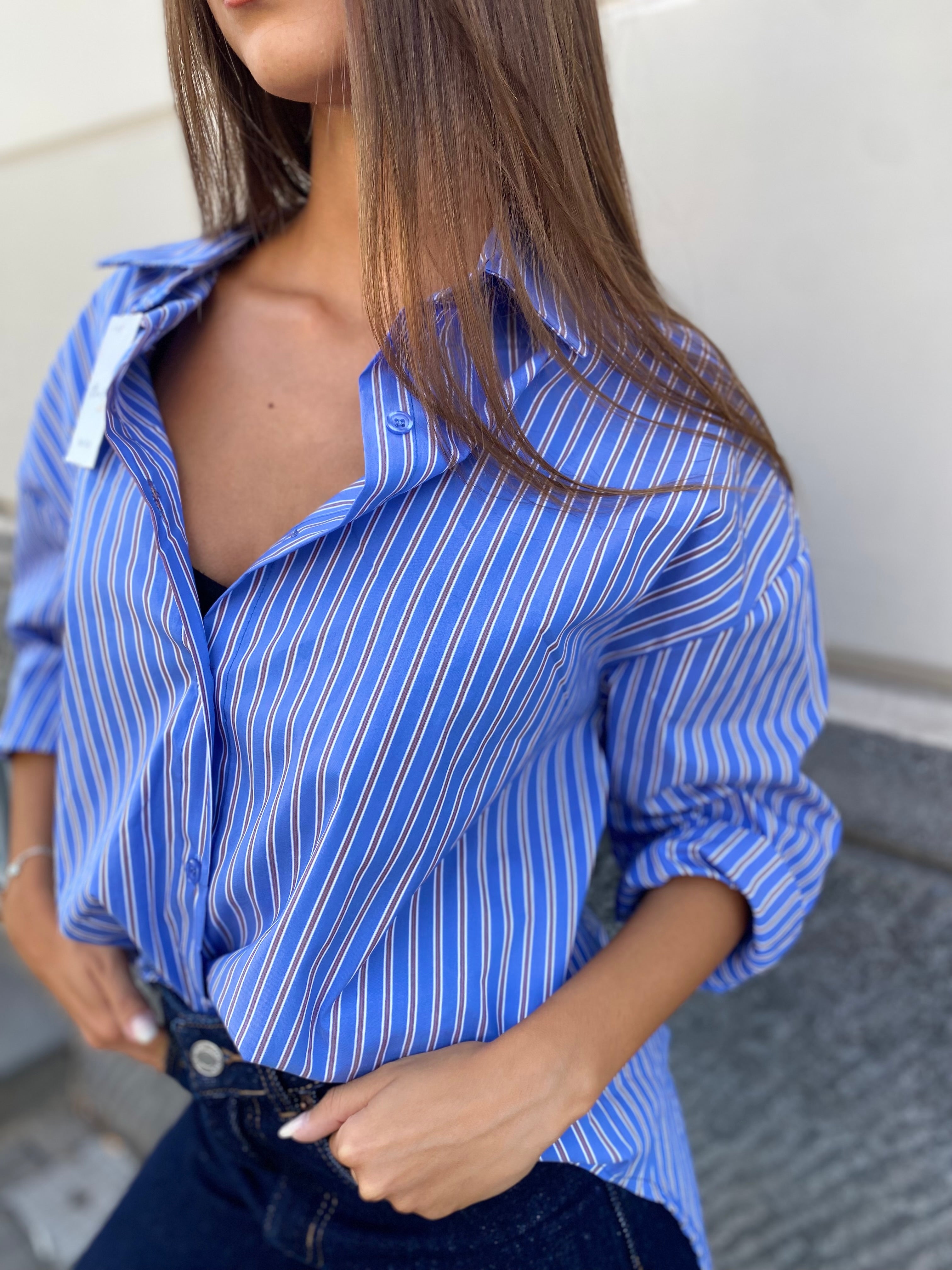 Camicia oversize a righe 50320 3215