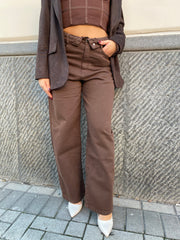 Jeans baggy con bustino risvoltato 060