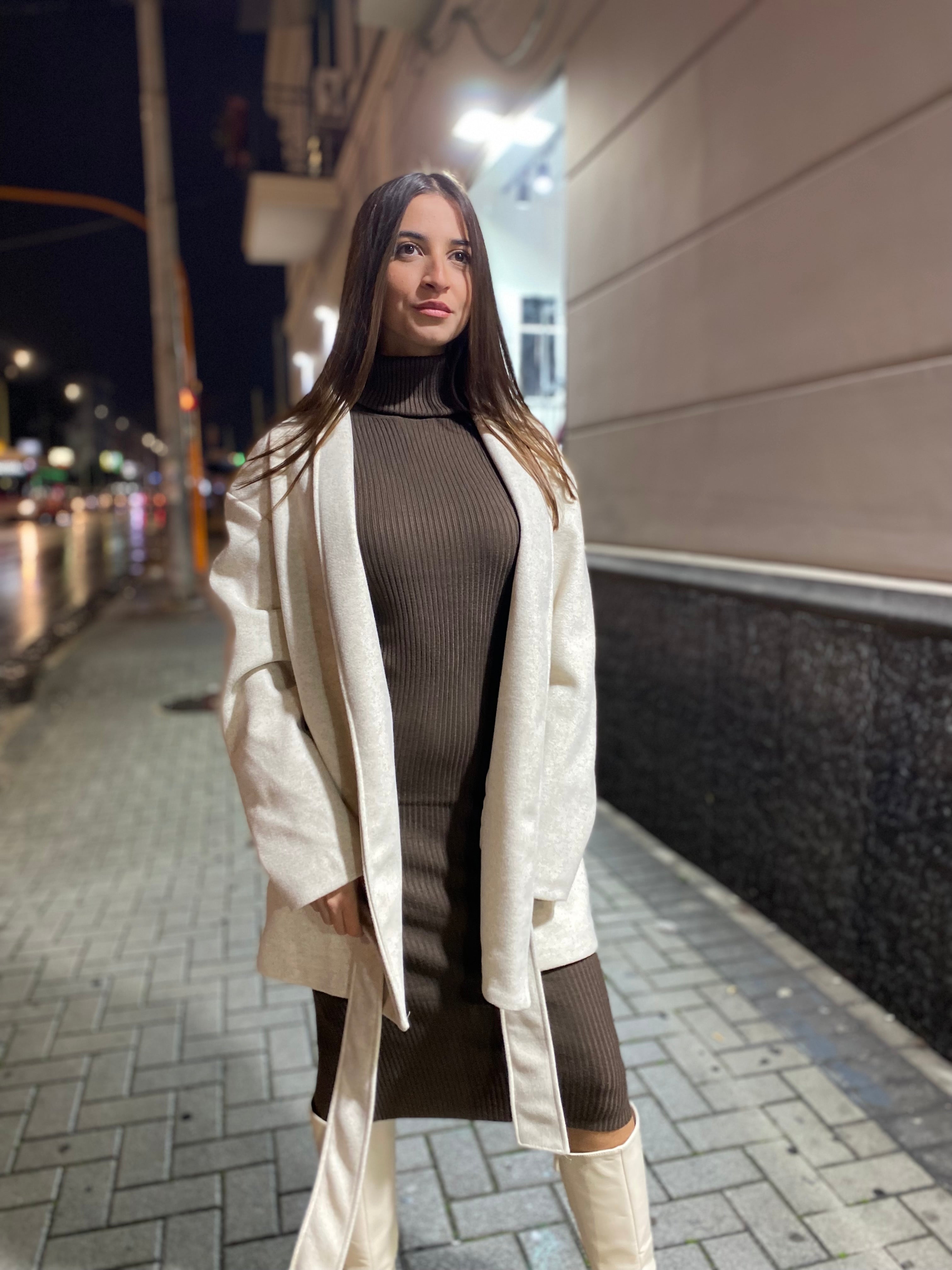 Cappottino con cintura 6758